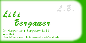 lili bergauer business card